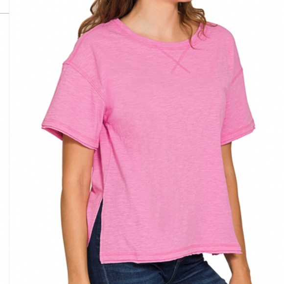 Zenana Outfitters Tops - 🍀 ZENANA “ GERI 3 “ ZENANA COTTON SHORT SLEEVE TEE SHIRT 29